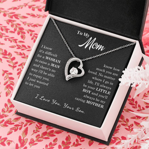 [ Few left only ]  To My Mom - Loved Mother - Forever Love Necklace