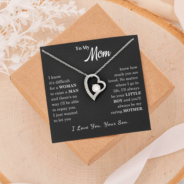 [ Few left only ]  To My Mom - Loved Mother - Forever Love Necklace