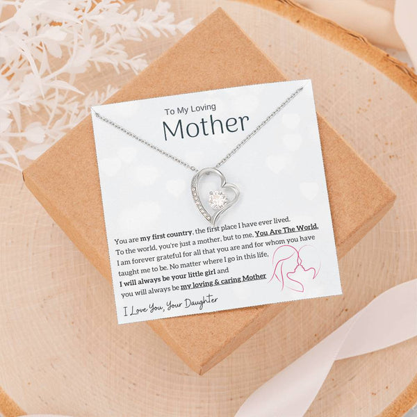 To My Loving Mother - You are my sunshine, I will always be your little girl (Only a Few Left) - Forever Love Necklace