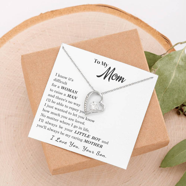[ Few left only ]  To My Mom - I Love You Mother - Forever Love Necklace