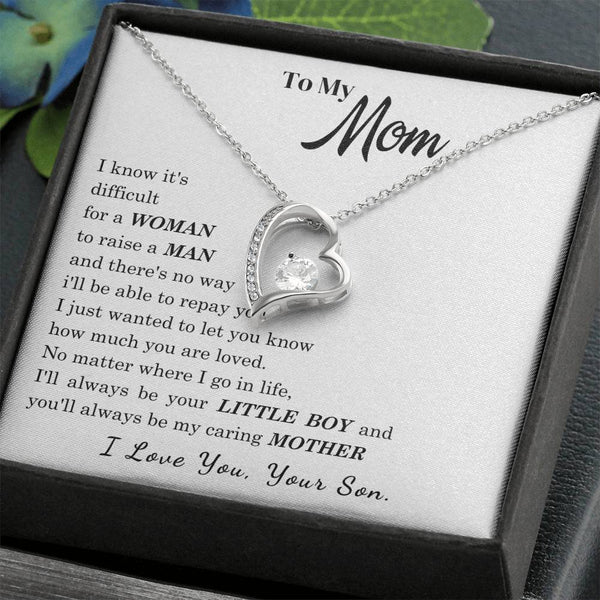 [ Few left only ]  To My Mom - I Love You Mother - Forever Love Necklace