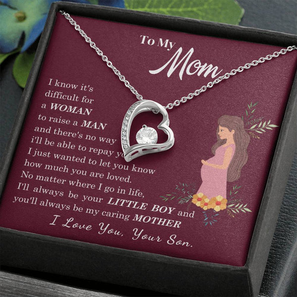 [ Few left only ] To My Loving Mother - I love you, your son - Forever Love Necklace