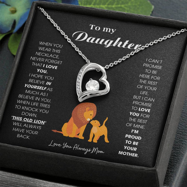 [ Few left only ] To My Daughter - When you wear this necklace, never forget that I LOVE YOU [ Gift From Mom ] [ Forever Love ]