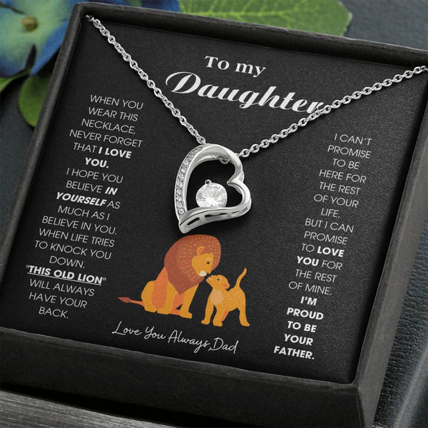 To My Daughter - When you wear this necklace, never forget that I LOVE YOU [ Gift From Dad ] [ Forever Love ]