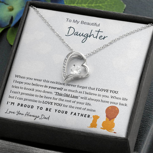 (Forever Love Necklace) To My Daughter,  I'm Proud To Be Your Father - Amz