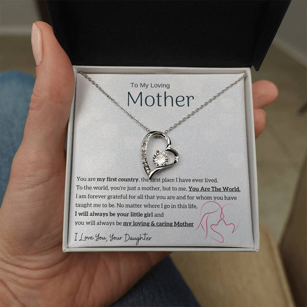 To My Loving Mother - You are my sunshine, I will always be your little girl (Only a Few Left) - Forever Love Necklace