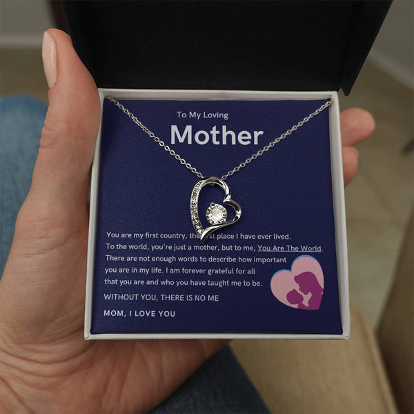To My Loving Mother - Without You, There Is No Me (Only a Few Left) - Forever Love Necklace