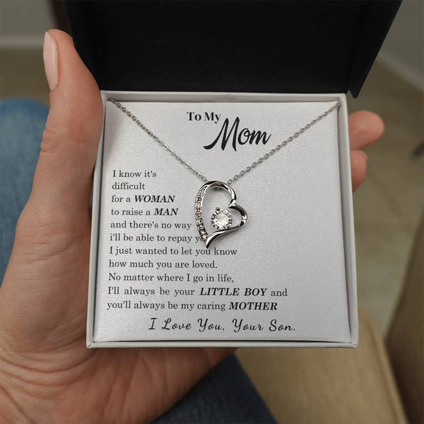 [ Few left only ]  To My Mom - I Love You Mother - Forever Love Necklace