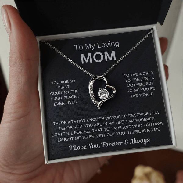 (Forever Love Necklace) - To My Loving Mom, Without You, There Is No Me