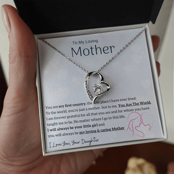 To My Loving Mother - You are my sunshine, I will always be your little girl (Only a Few Left) - Forever Love Necklace