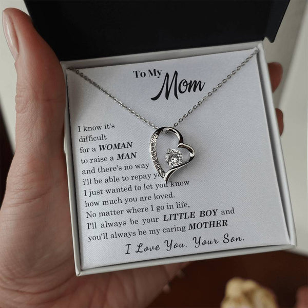 [ Few left only ]  To My Mom - I Love You Mother - Forever Love Necklace