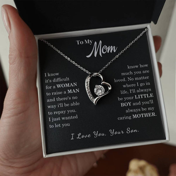 [ Few left only ]  To My Mom - Loved Mother - Forever Love Necklace