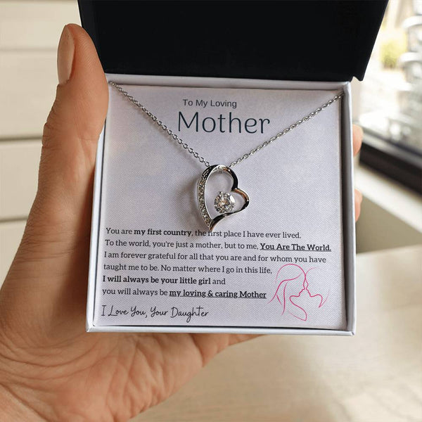 To My Loving Mother - You are my sunshine, I will always be your little girl (Only a Few Left) - Forever Love Necklace