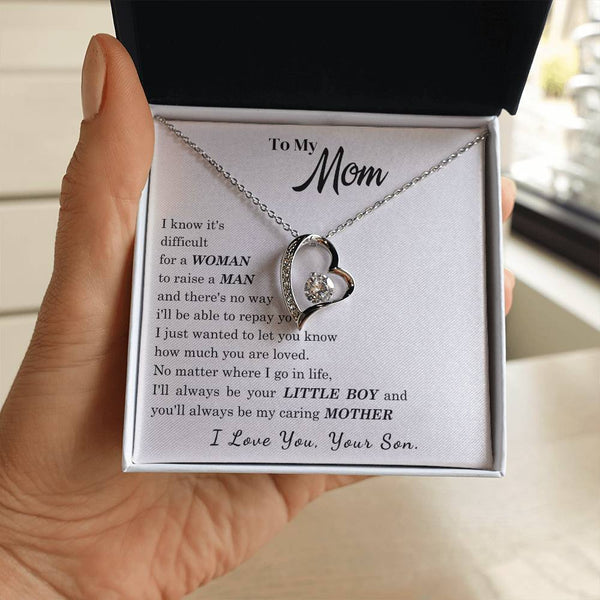 [ Few left only ]  To My Mom - I Love You Mother - Forever Love Necklace