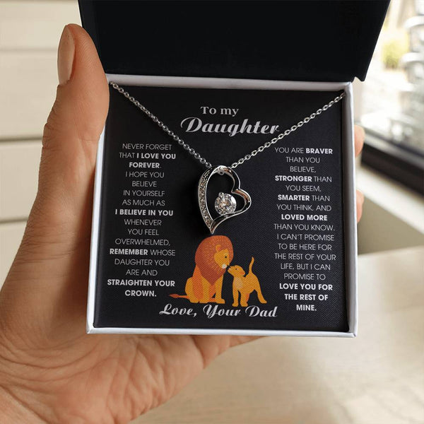 [ Forever love necklace ] To My Daughter, Never Forget That I Love You Forever