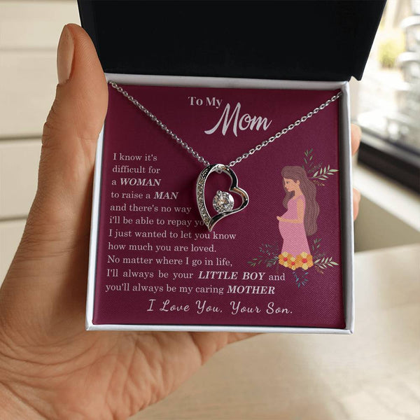 [ Few left only ] To My Loving Mother - I love you, your son - Forever Love Necklace