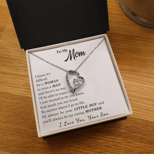[ Few left only ]  To My Mom - I Love You Mother - Forever Love Necklace