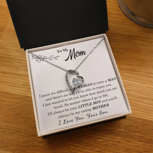 [Only a few left] To My Mom - I Love You Mother  - Forever Love Necklace