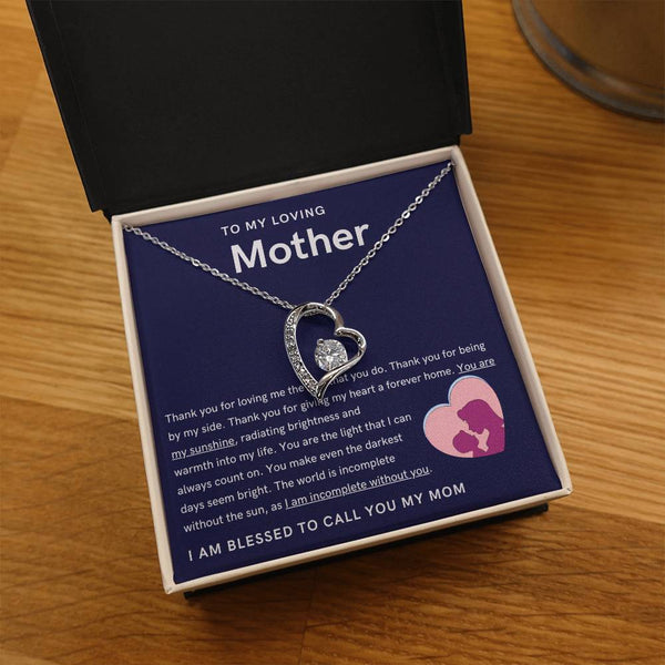 To My Loving Mother - You are my sunshine, radiating brightness into my life (Only a Few Left) - Forever Love Necklace