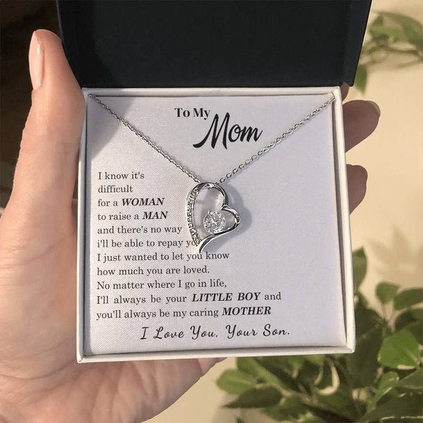 [ Few left only ]  To My Mom - I Love You Mother - Forever Love Necklace