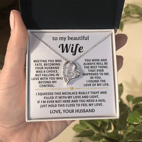 (Only a few left) To My Beautiful Wife - hold this close to feel my love