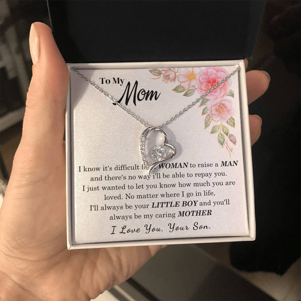 [Only a few left] To My Loving Mother - I love you  (Forever Love Necklace)