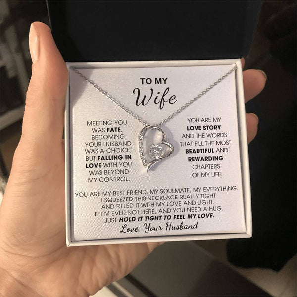 [Few left only] To My Wife, Hold This Close To Feel My Love - Forever Love Necklace  - 1
