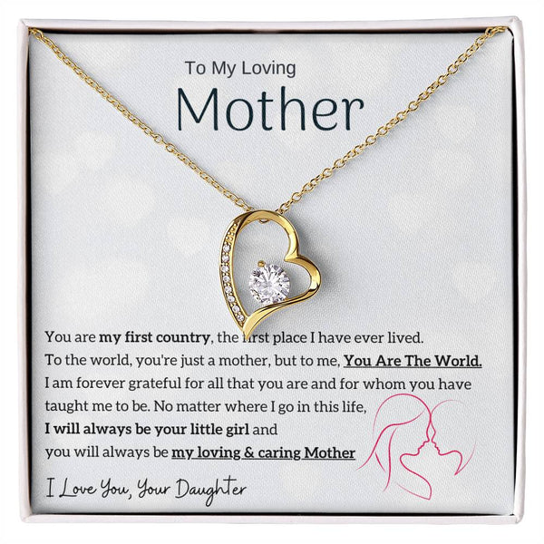 To My Loving Mother - You are my sunshine, I will always be your little girl (Only a Few Left) - Forever Love Necklace