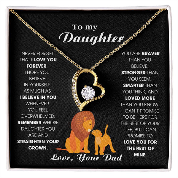 [ Forever love necklace ] To My Daughter, Never Forget That I Love You Forever