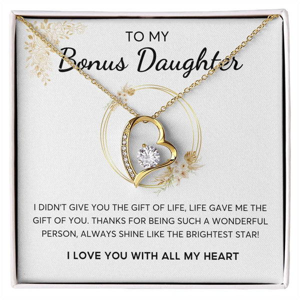 Bonus Daughter Gift, Daughter in Law Gift, Bonus Daughter Jewelry , Heart Shape