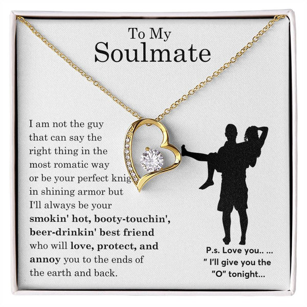 To My Beautiful Soulmate ,  Gift For Soulmate , Gift For Wife,  Forever Love Necklace, Top Gift for Women, Funny quote
