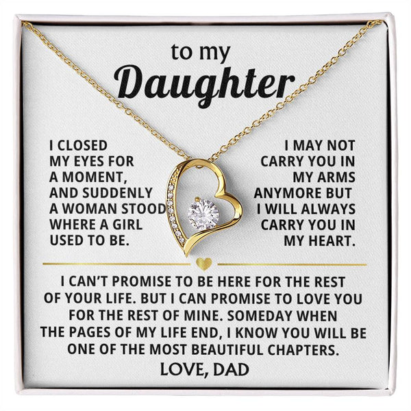 To My Daughter - always carry you in my heart