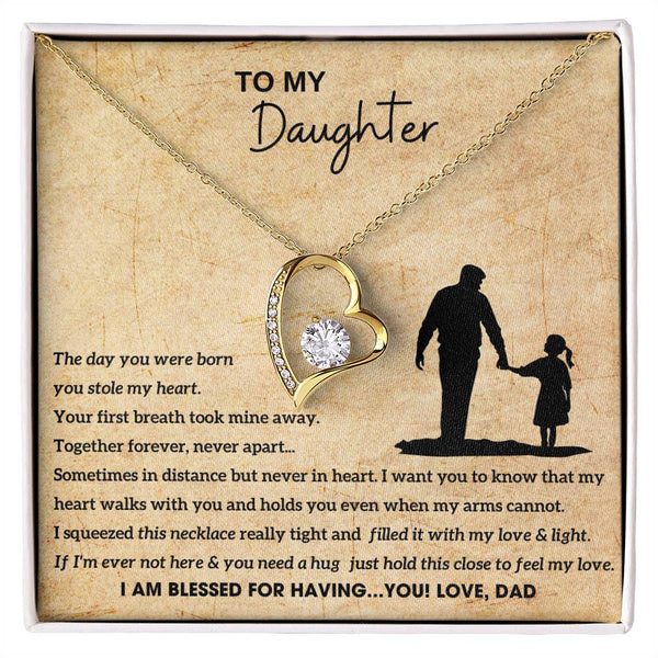 To My Daughter - Hold this necklace close to feel my love (Few left only)