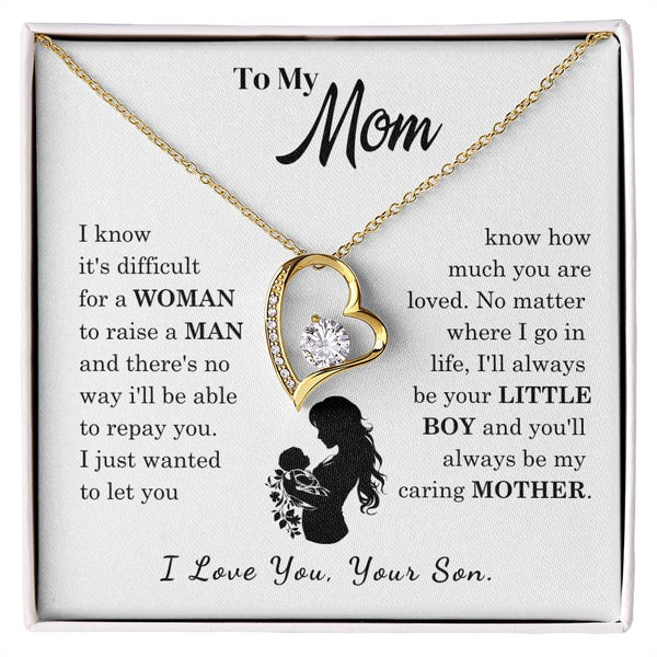 [Only a few left]  To My Mom - Loved Mother  - Necklace