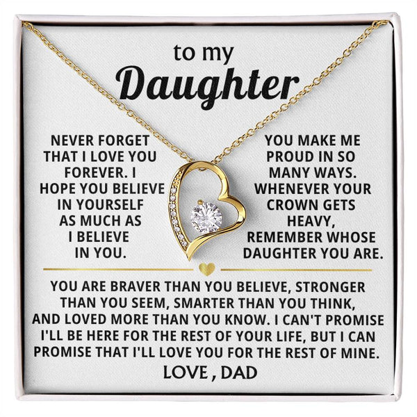 TO MY DAUGHTER - Never forget that I love you forever