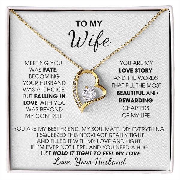 [Few left only] To My Wife, Hold This Close To Feel My Love  - Forever Love Necklace