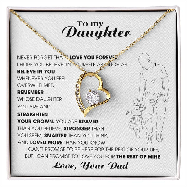 [Only a few left] To My Daughter, Never Forget That I Love You Forever