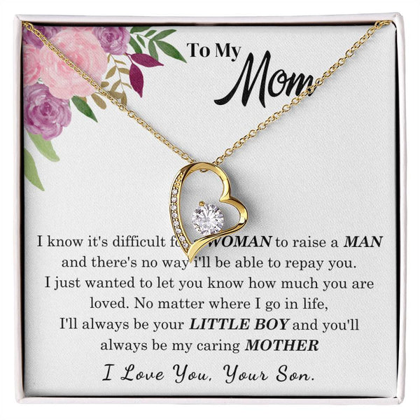 To My Loving Mother - I love you  (Forever Love Necklace)