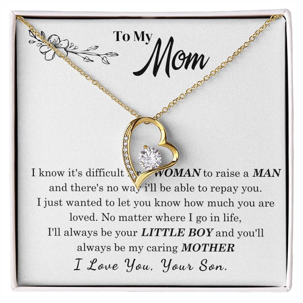 [Only a few left] To My Mom - I Love You Mother  - Forever Love Necklace