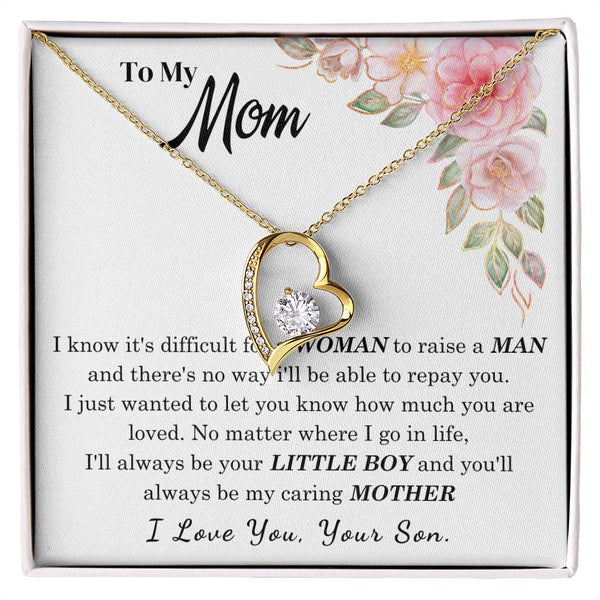[Only a few left] To My Loving Mother - I love you  (Forever Love Necklace)