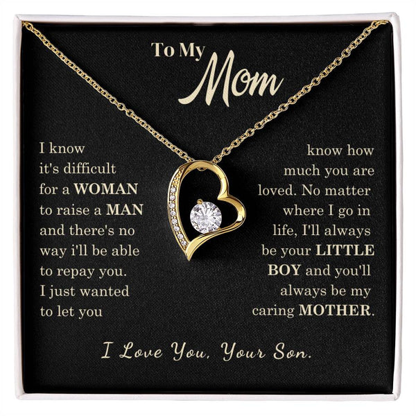 [Almost Sold Out] To My Mom - I Love You Mother  - Forever Love Necklace