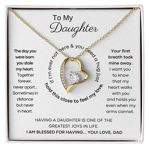 To My Daughter - Hold this necklace close to feel my love & light [ Forever Love ]
