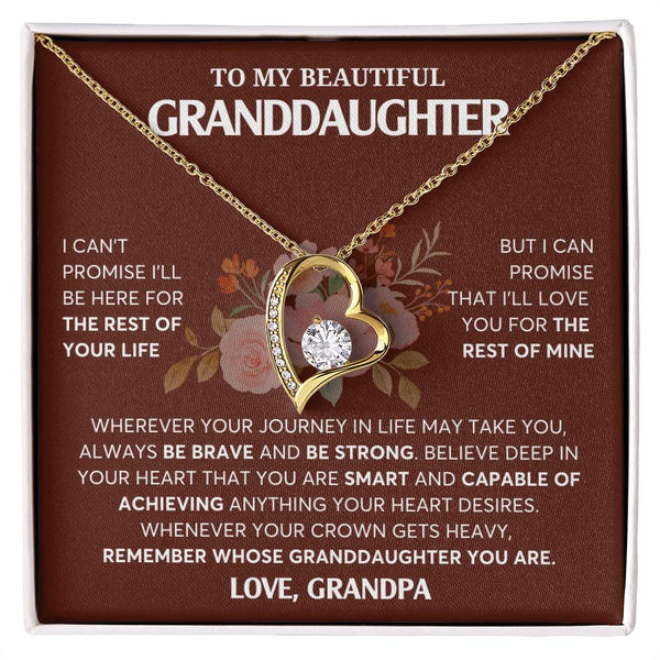 To My Granddaughter Necklace, Granddaughter Jewelry Gift,  Granddaughter Necklace,  Gift For Her, Best Gift For Girls