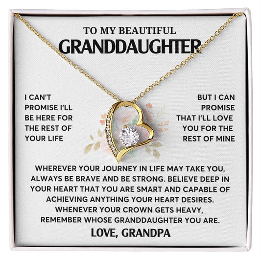 Gift From Grandpa To Granddaughter, To My Granddaughter Necklace, Granddaughter Jewelry Gift, Granddaughter Necklace,  Gift For Her