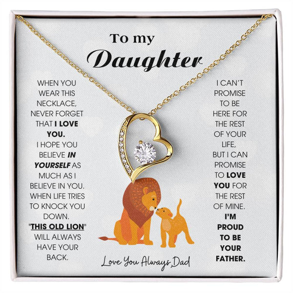 To My Daughter - When you wear this necklace, never forget that I LOVE YOU [ Forever Love ]