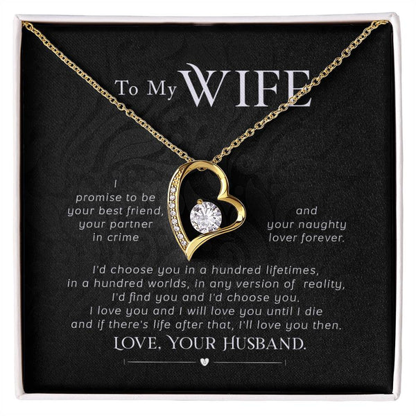 Gift For Wife, Wife Birthday Gift, Anniversary Gift For Wife, Wife Necklace , Love Card
