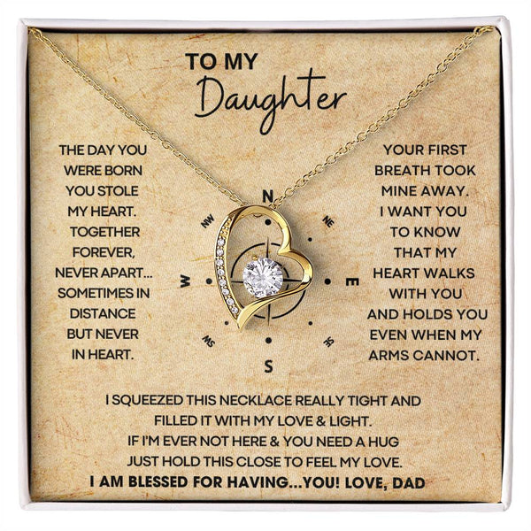 [ Forever Love ] To My Daughter - Hold this necklace close to feel my love