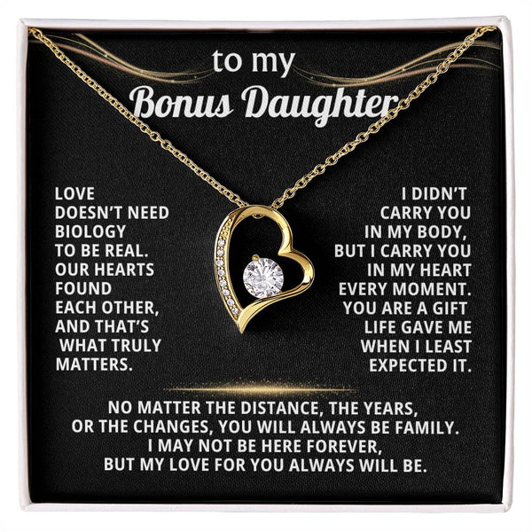 To My Bonus Daughter, Our hearts found each other