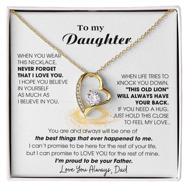 [ Forever Love ] To My Dearest Daughter , If you need a hug, just hold this close to feel my love