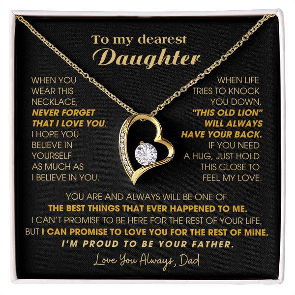 [Few left only] To My Dearest Daughter , If you need a hug, just hold this close to feel my love
